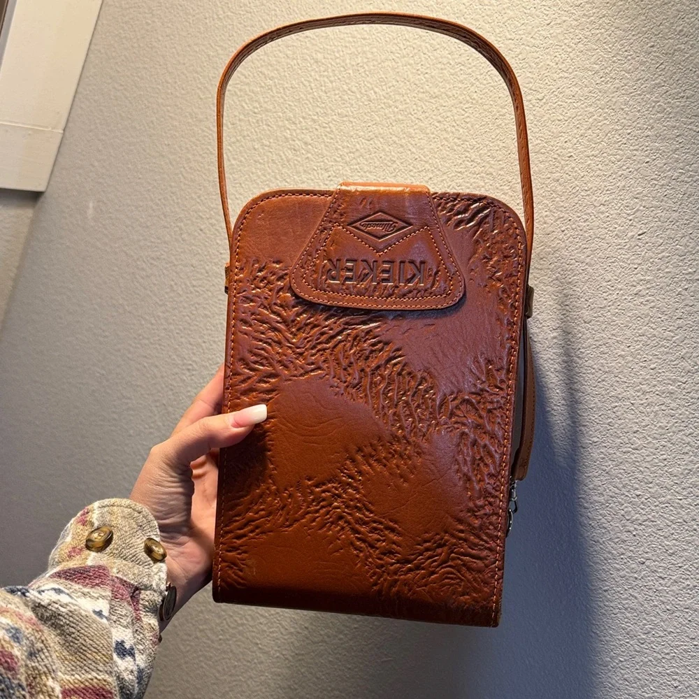 Vintage Kieker‎ Leather Camera Case – Brown Hard Shell Bag